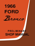 1966 Ford Bronco Shop Manual Supplement to 1967 Bronco / Econoline Shop Manual