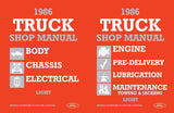 1986 Ford Truck F-150-350 E-150-350 Vans Bronco Shop Manual Set Volumes A B & C
