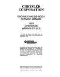 1993 Jeep Wrangler & Cherokee Shop Manual - 2 Volumes