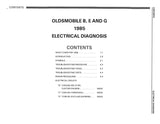 1985 Oldsmobile Electrical Troubleshooting Manual Cutlass Supreme Delta 88