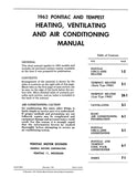 1962 Pontiac HVAC Manual